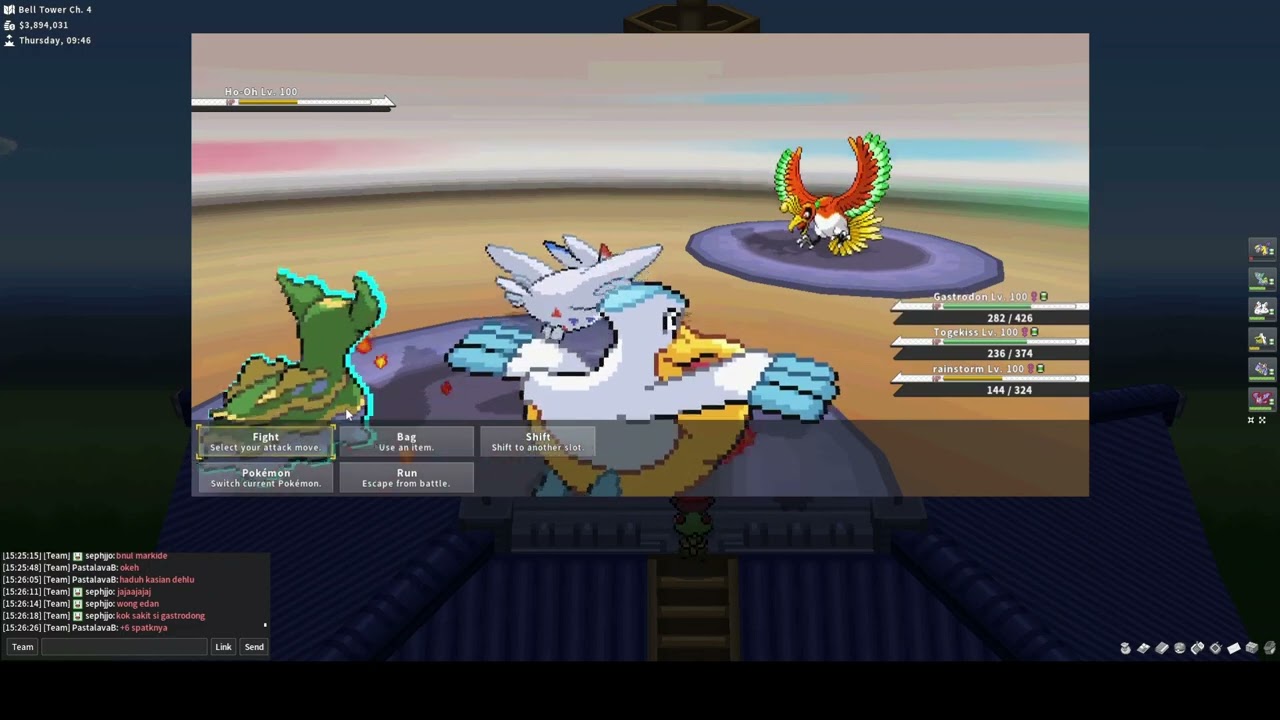 PokeMMO Post-Game Ho-oh Bossfight REBATTLE strategy