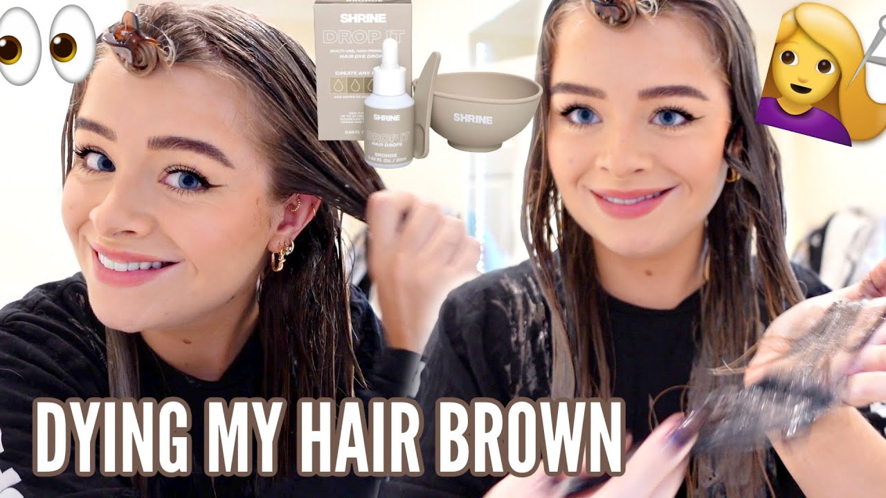 I got bored and dyed my hair brown 🤠 quarter life crisis??? maybe