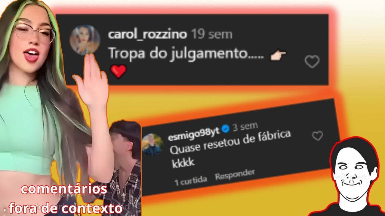 O NÍVEL DE CRIATIVIDADE NOS COMENTÁRIOS É SURPREENDENTE