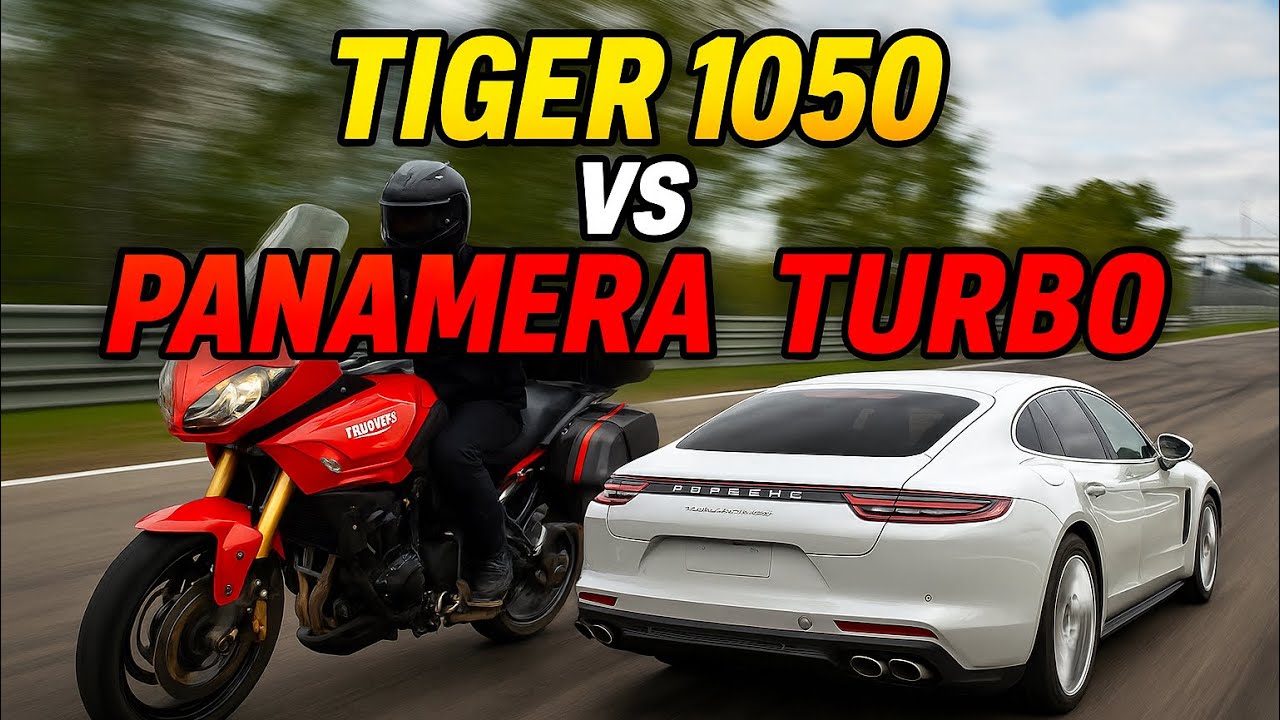 Triumph Tiger 1050 VS Porsche Panamera Turbo