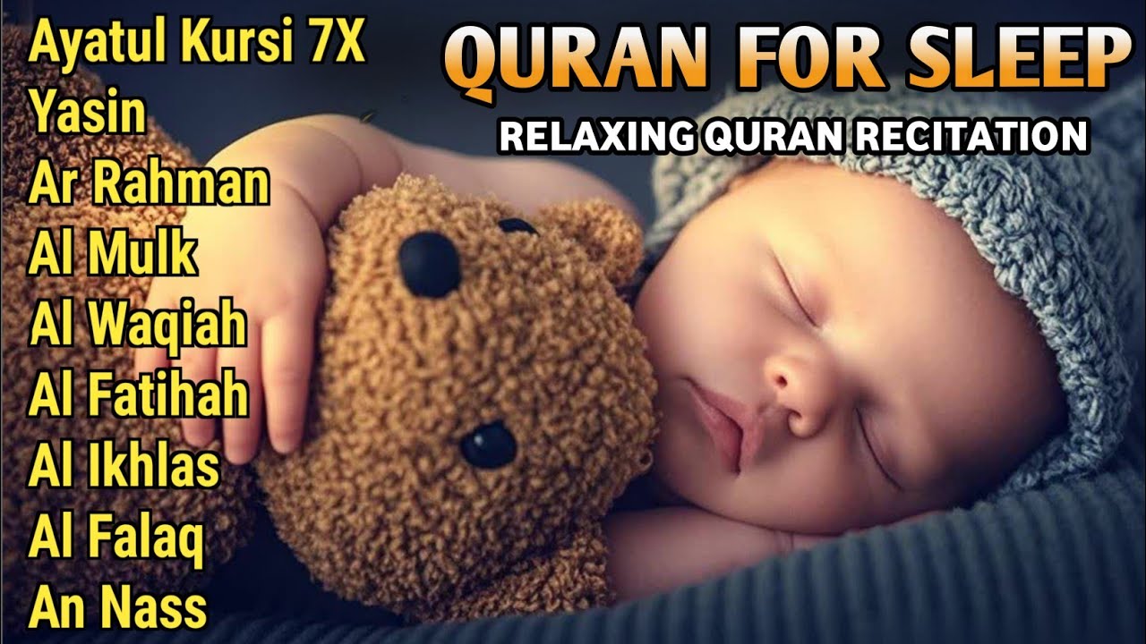 Uyqu uchun Qur'on | Dam olish uchun tinchlantiruvchi oyatlar | Oyat Kursiy, Yasin, Arrahmon Ala Aqel