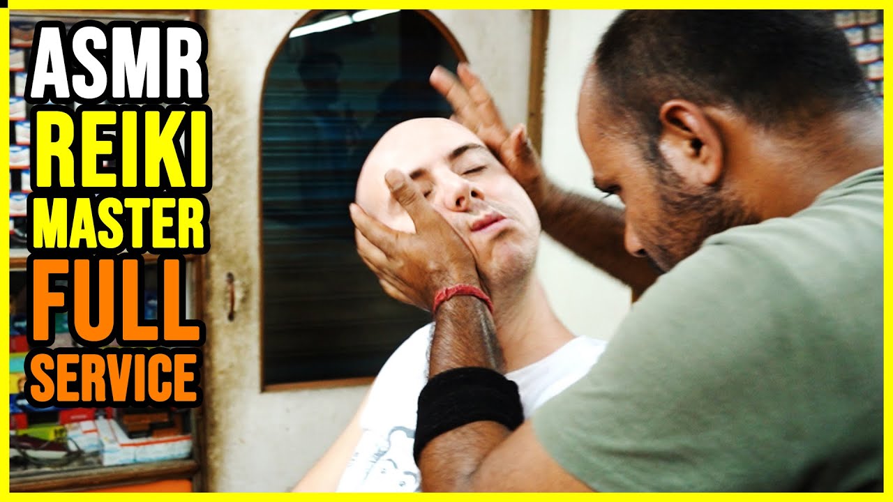 ASMR HEAD and BACK MASSAGE with NECK and SKIN CRACKING by REIKI MASTER
