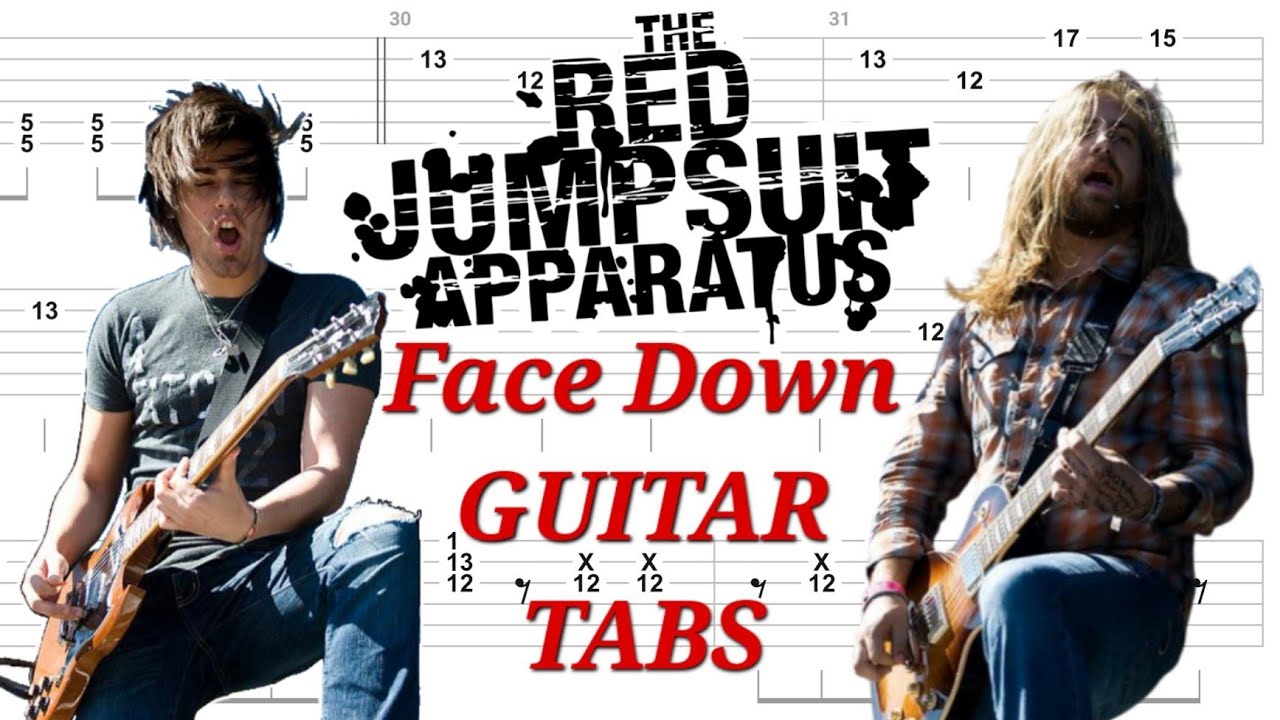 The Red Jumpsuit Apparatus - Face Down | Rhythm & Lead GUITAR TABS | Cover | Tutorial | Lesson