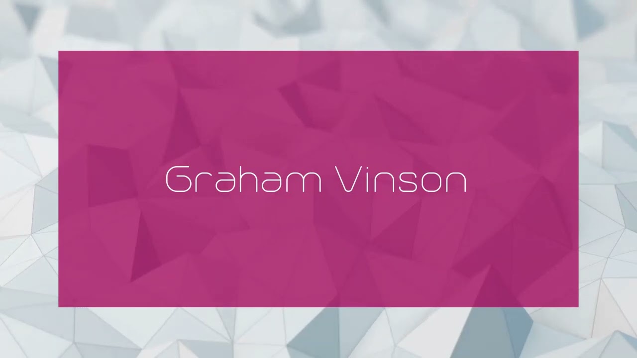 Graham Vinson - appearance