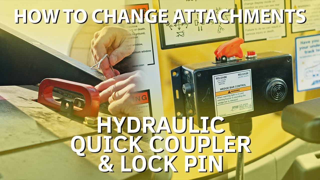 How To Change EXCAVATOR Attachments With A Quick Coupler & Lock Pin - Komatsu PC490LC