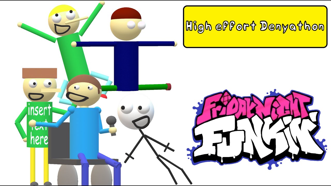 High Effort Denyathon | FridayNightFunkin' Dave and Bambi fansong