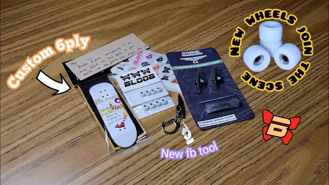 my first 6 ply deck + new fingerboard wheels hit the market (bloobfb)