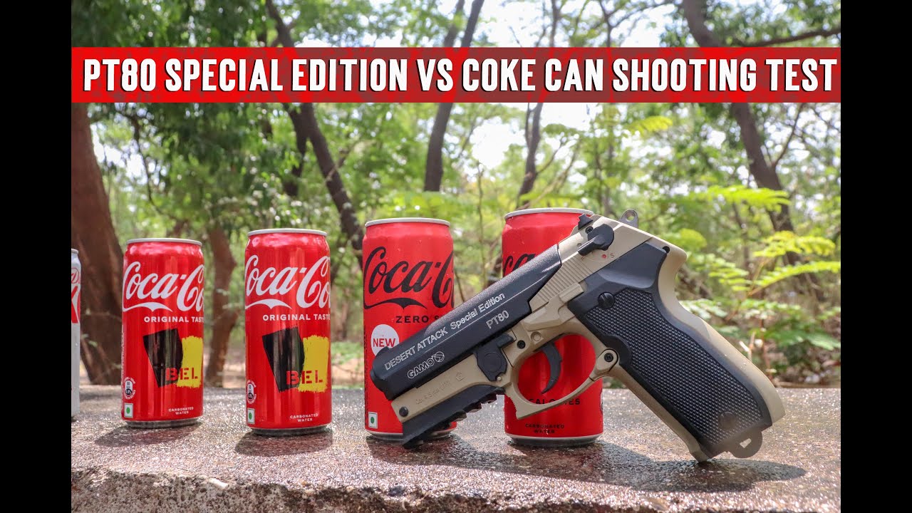 Gamo PT80 Desert Special Edition Vs Coke Can Shooting Test By Airsoft Gun India