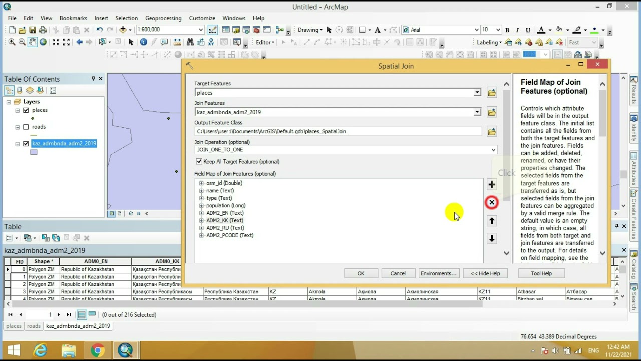 Spatial Join ArcMap ArcGIS
