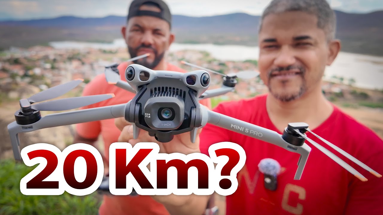 Será que o DJI Mini 5 Pro realmente chega a 20 Km de distância? Long range Mini 5 Pro.