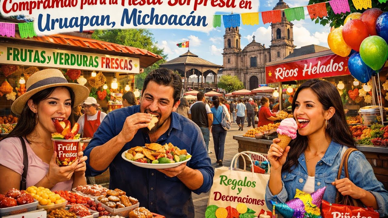 De compras y comiendo en Uruapan Michoacan 