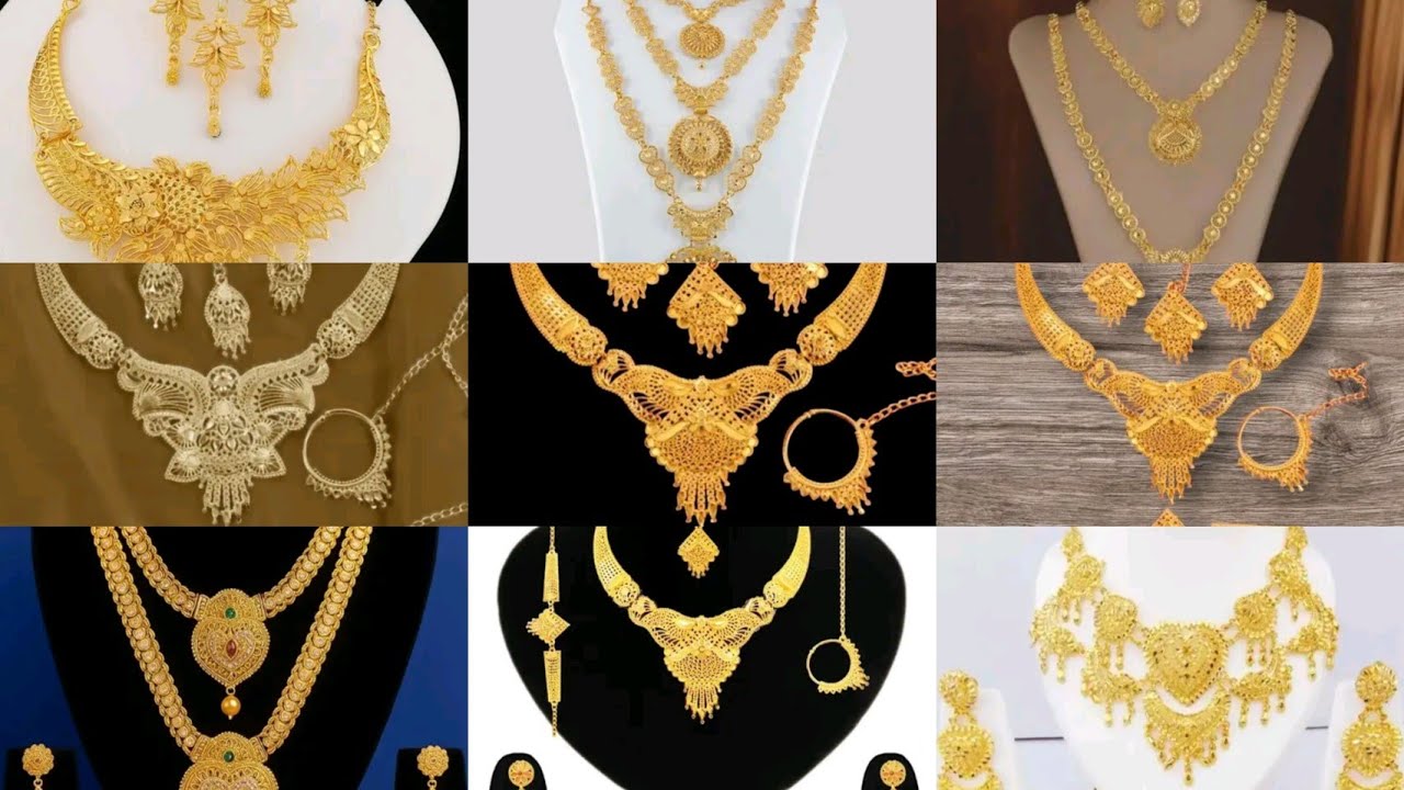 105 gold love   Jewellery Set's 