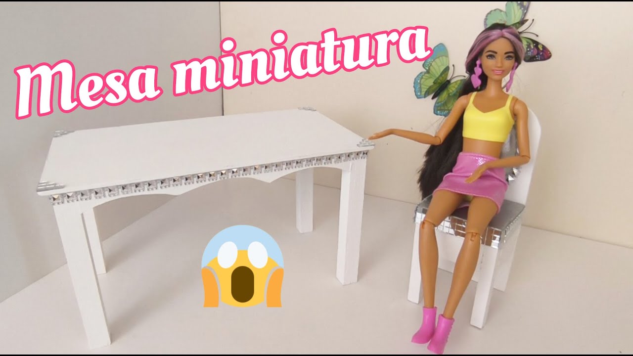 MINIMESA PARA MUÑECAS #diy #mini #barbie #muñecas