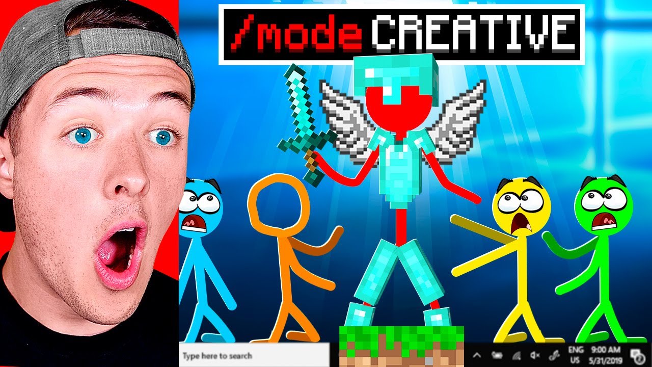 Реакция на анимацию против Minecraft...