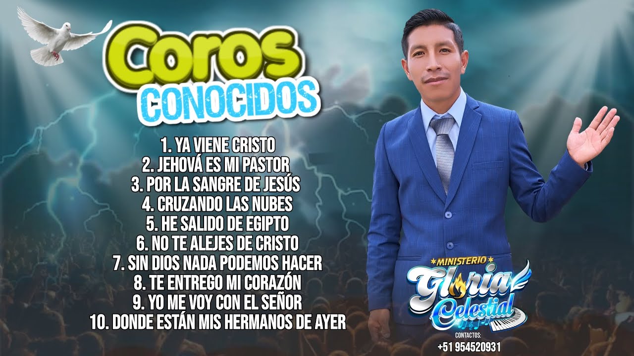 10 COROS CONOCIDOS PARA EXALTAR AL REY - MINISTERIO GLORIA CELESTIAL