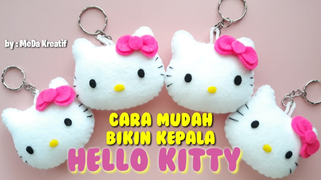 Cara Mudah Bikin Boneka Kepala Hello Kitty  I  Flanel