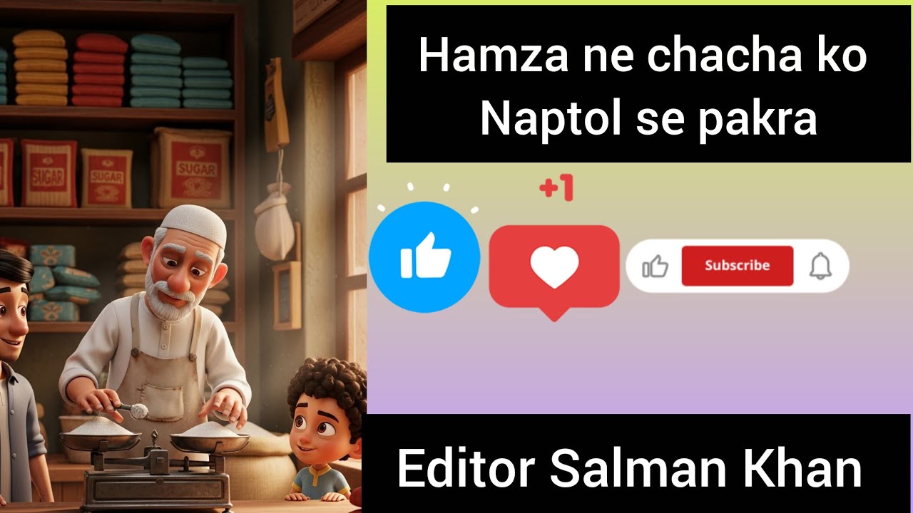 #Hamza ne chacha dukandar ko naptol krty Howe pkra # Islamic vedios 👳❤️💯