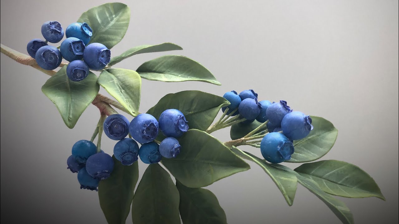 Gum paste Blueberries Tutorials