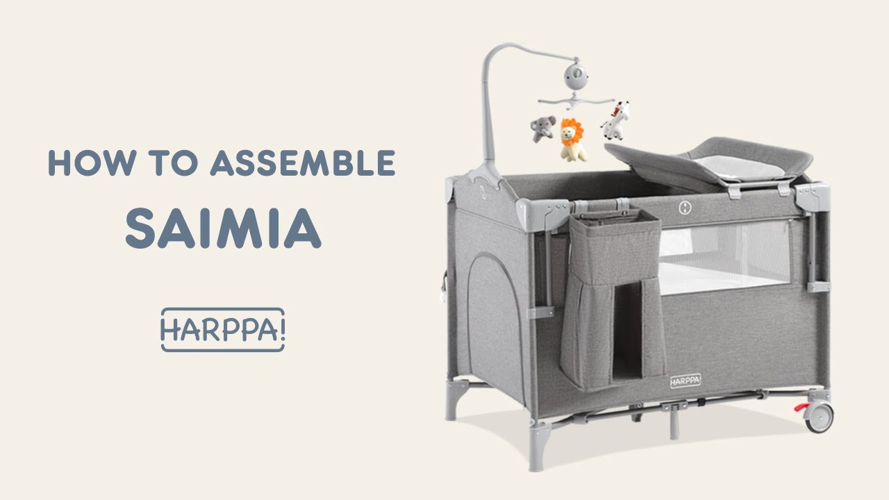 HARPPA Saimia 5-in-1 Pack and Play Baby Bassinet - Installation Video