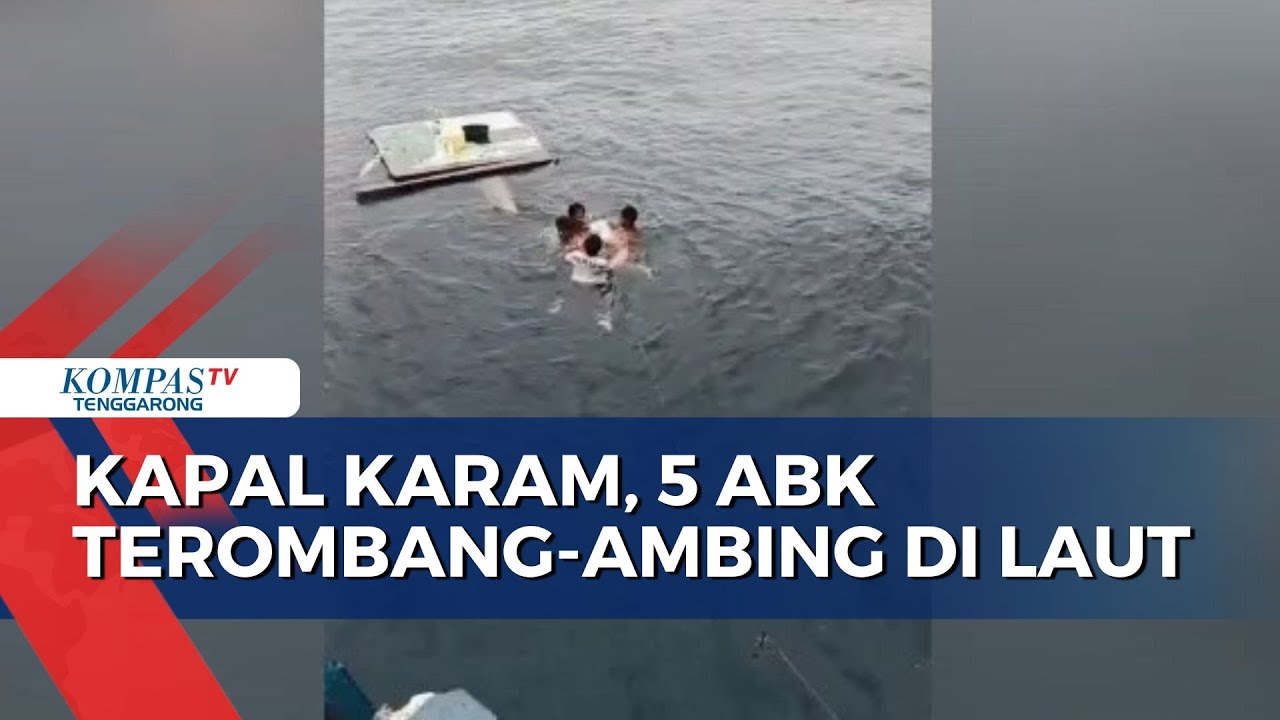 Kapal Karam, 5 ABK Terombang Ambing di Laut