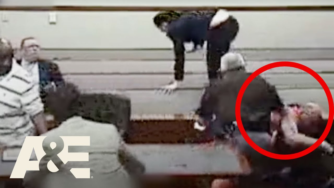 Court Cam: LARGE Man BUSTS Through Holding Cell Door in Escape Attempt | A&E