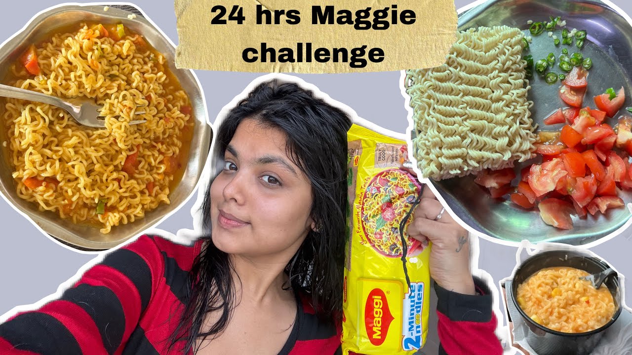 24 hrs eating maggie challenge 🫶🏻 || street shopping from Gariahat market || Kolkata || alkagarwal
