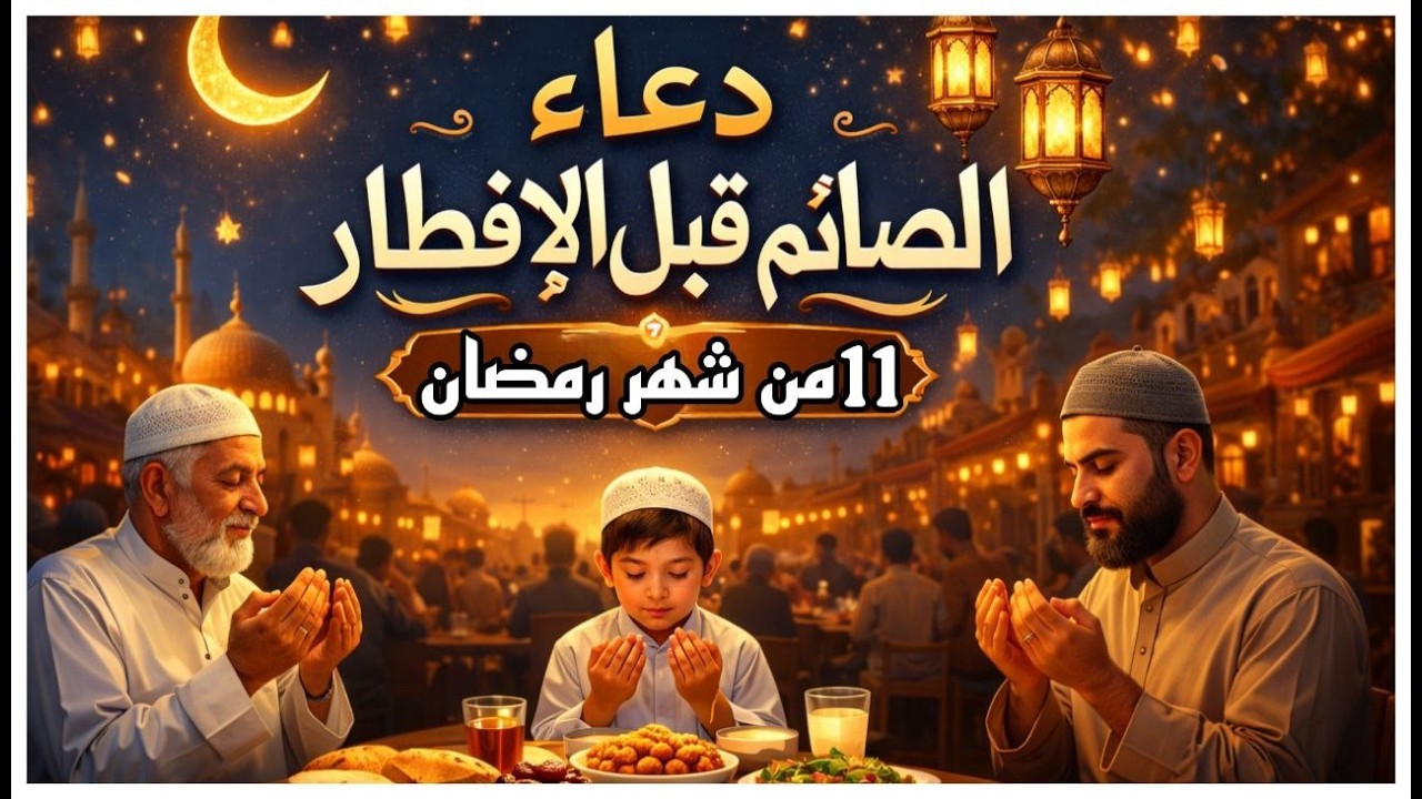 دعاء خاشع قبل الأفطار من شهر رمضان للصائم دعوة لا ترد أغتنم هذا الشهر وطلب من الله ما تشاء علاء عقل