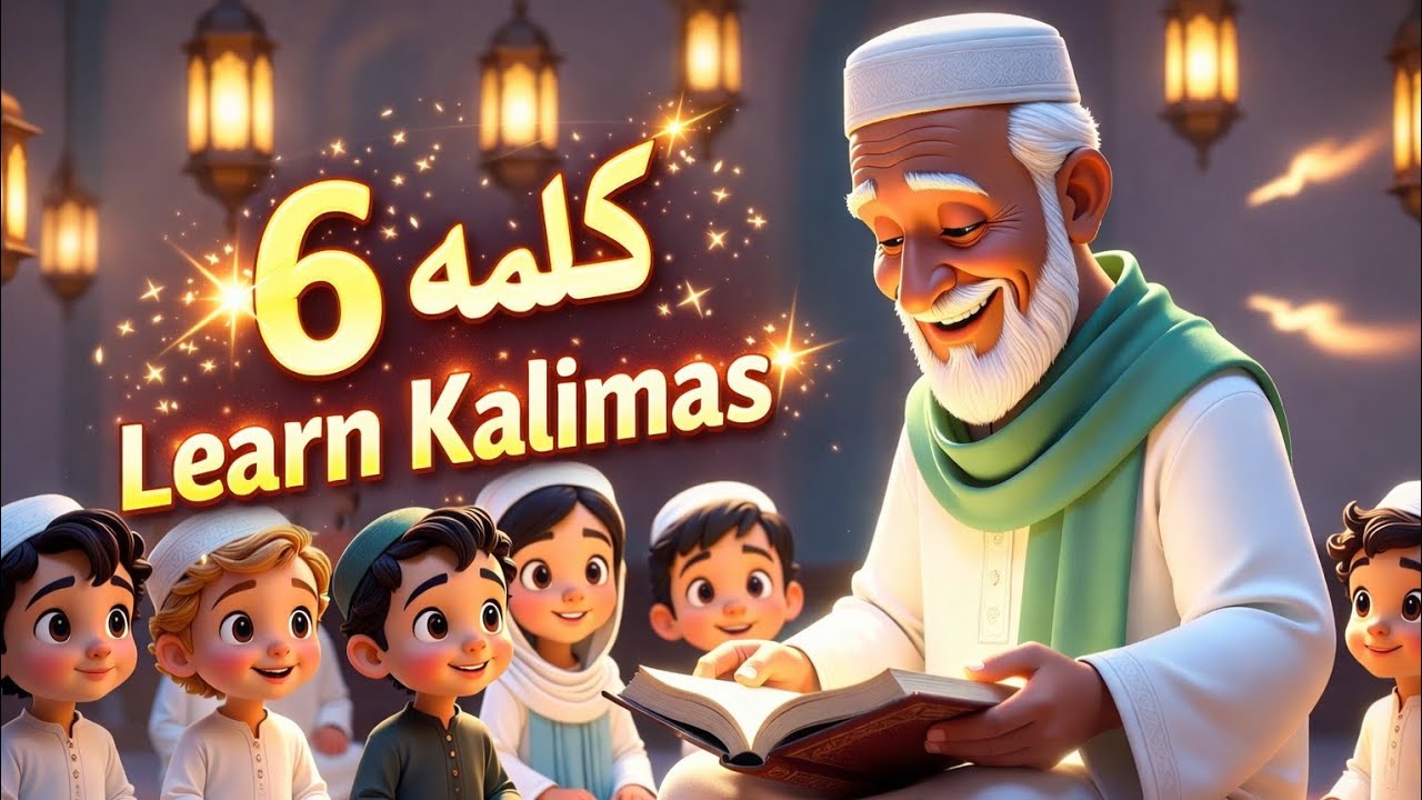 Six Kalmas | Pehla Kalma Tayyab | Doosra Kalma Shahadat | Islamic Video | 6 Kalmas for Children's