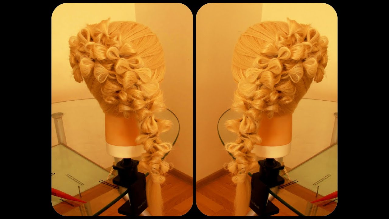 Причёска с бантиками. Видео-урок. hair tutorial