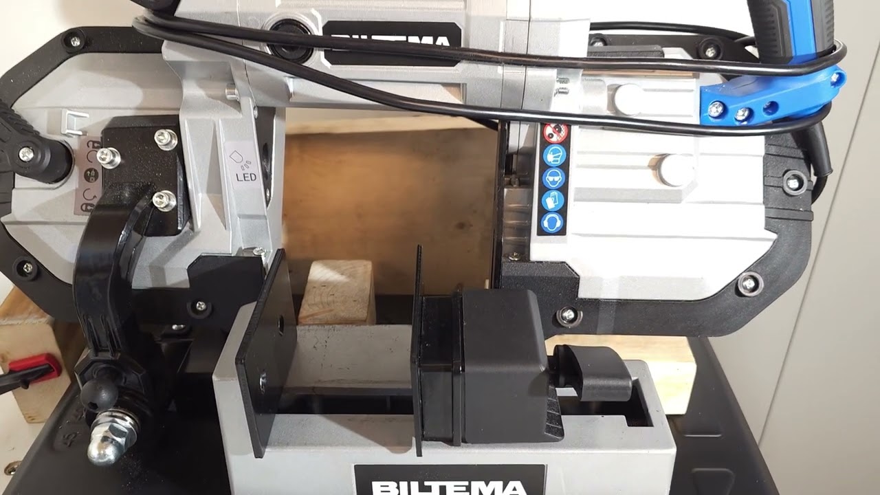 Metal cutting band saw Scheppach MBS 1200 or Biltema MBS 1141 - Snapped saw blade and a modification