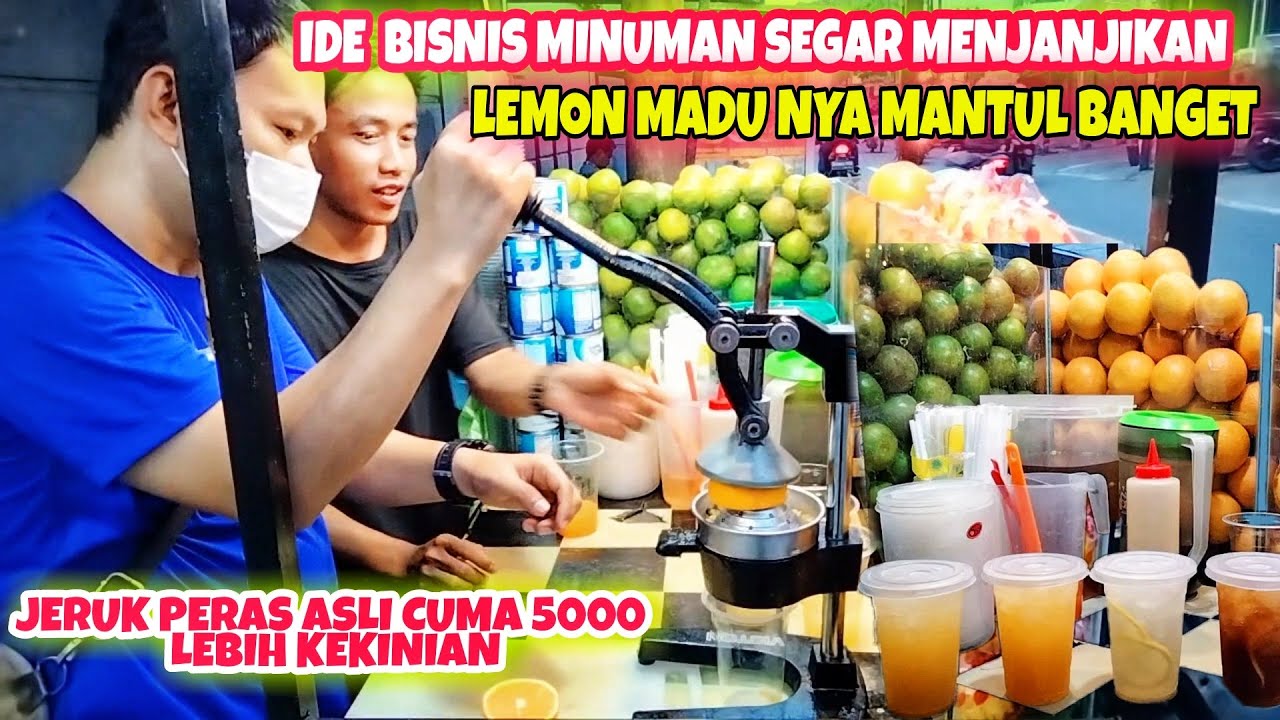 IDE USAHA JUALAN ES JERUK PERAS SEGAR CUMA 5000 PAKAI MADU SEGER BANGET