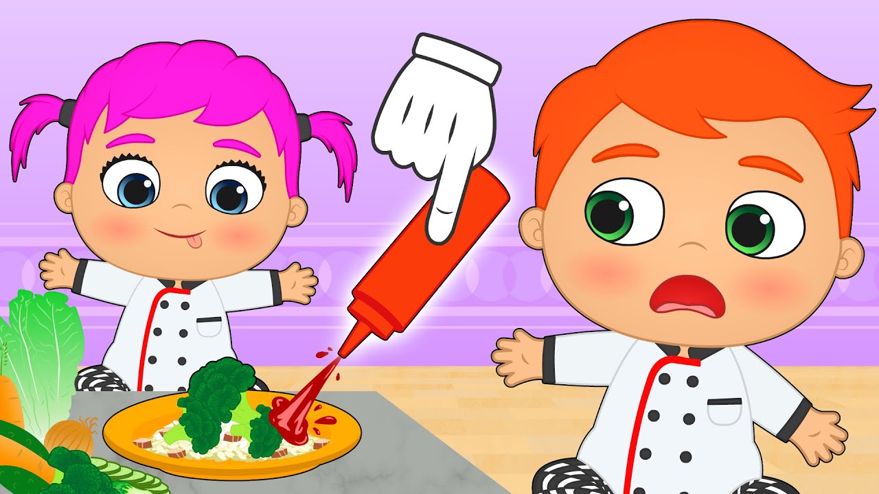 BEBÉS ALEX Y LILY hacen competición de Recetas 🥦🌭 Verduras saludables Vs. Comida rápida