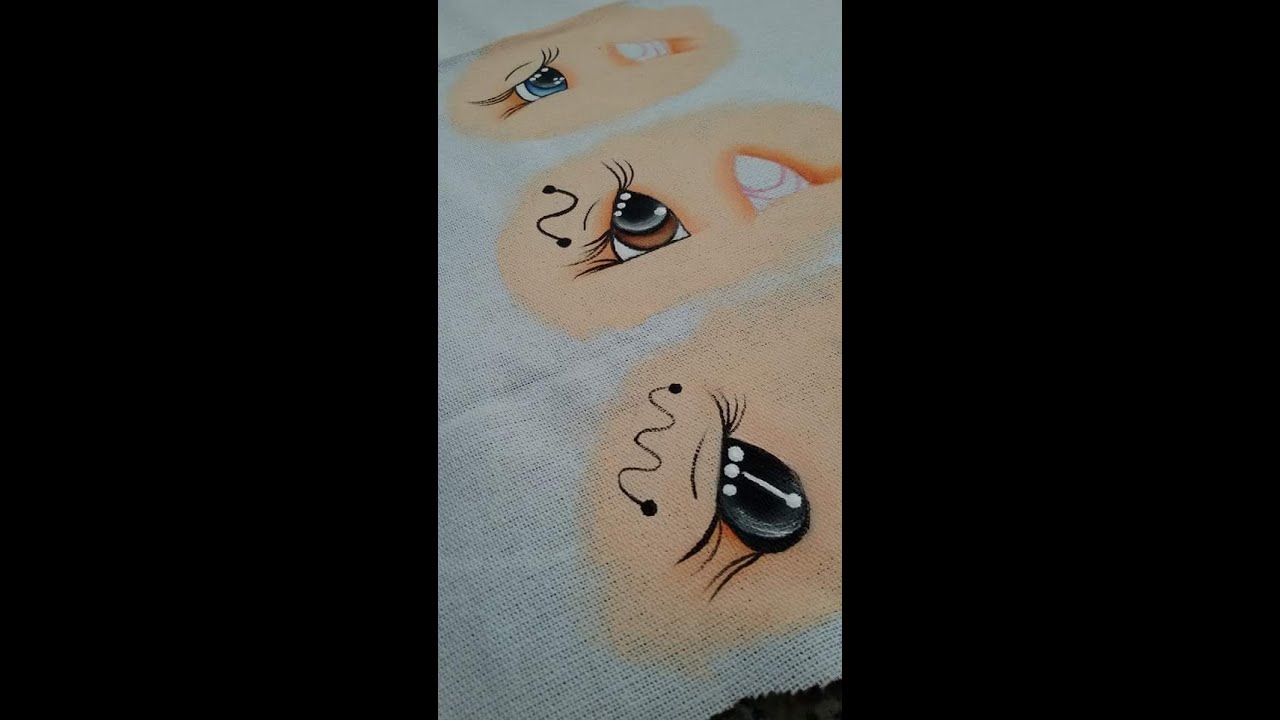 🔴 Como pintar olhos no tecido. #009 #artesanato #pinturaemtecido