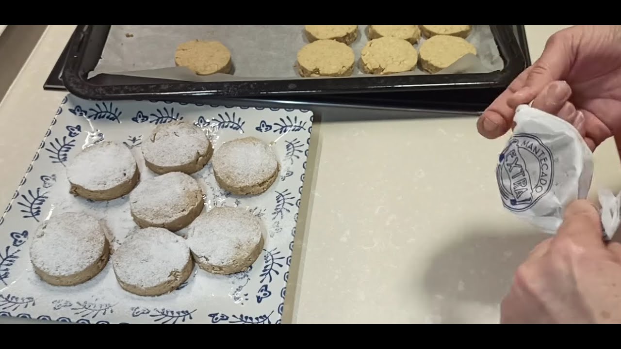 POLVORONES DE ALMENDRA Y ACEITE DE OLIVA(NAVIDAD)