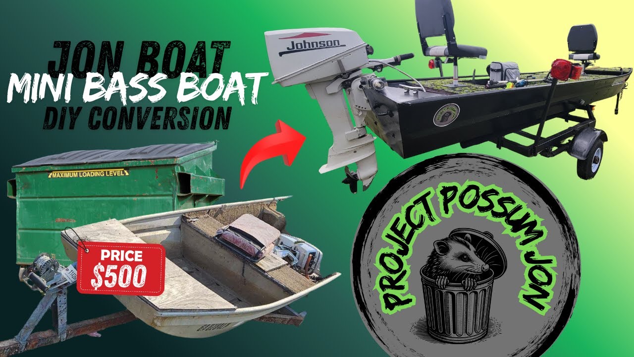 I Turned a $500 TRASHED 1436 Jon Boat into my DREAM Mini Bass Boat!