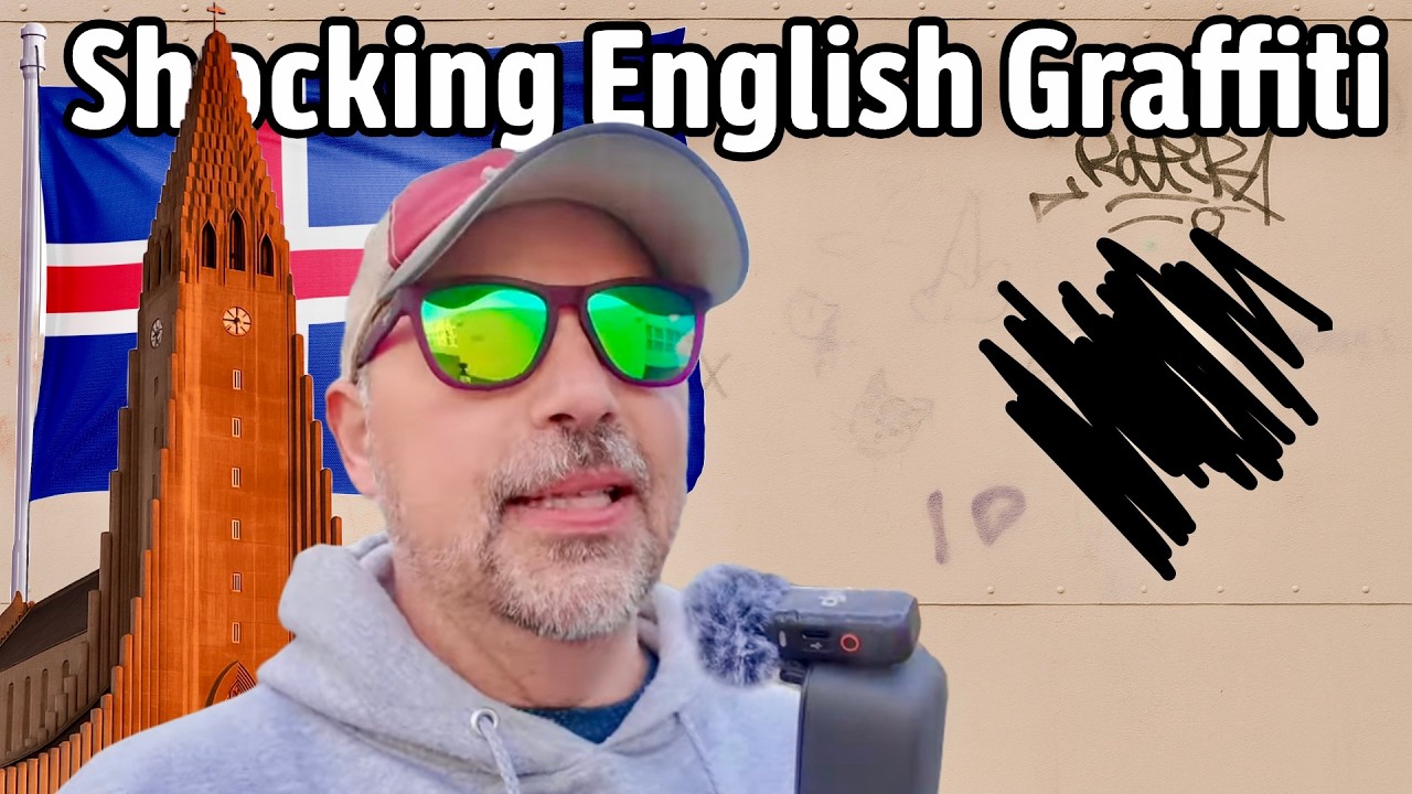 We Found THIS on a Wall in Iceland...Let's Learn English From It 🇮🇸