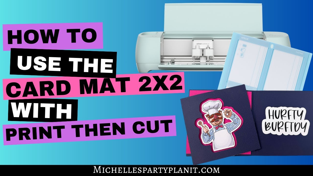 Print Then Cut with Cricut 2x2 Card Mat | Easy Layered Card Tutorial