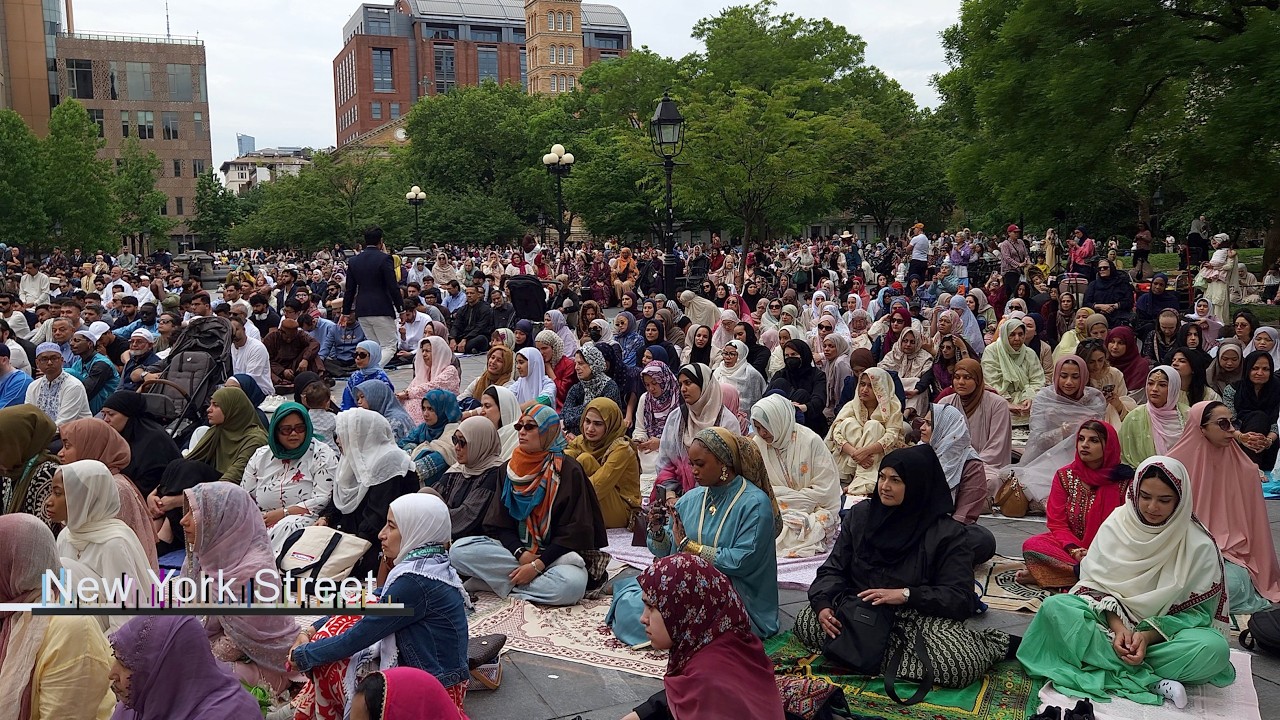 Eid al-Adha  Prayer Gathering at Washington Square Park NYC May 27 2026