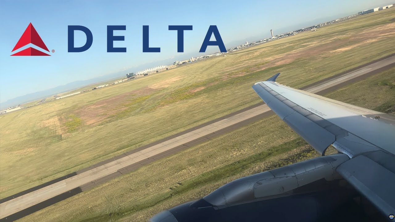 Delta Air Lines Airbus A320 Morning Takeoff from Denver