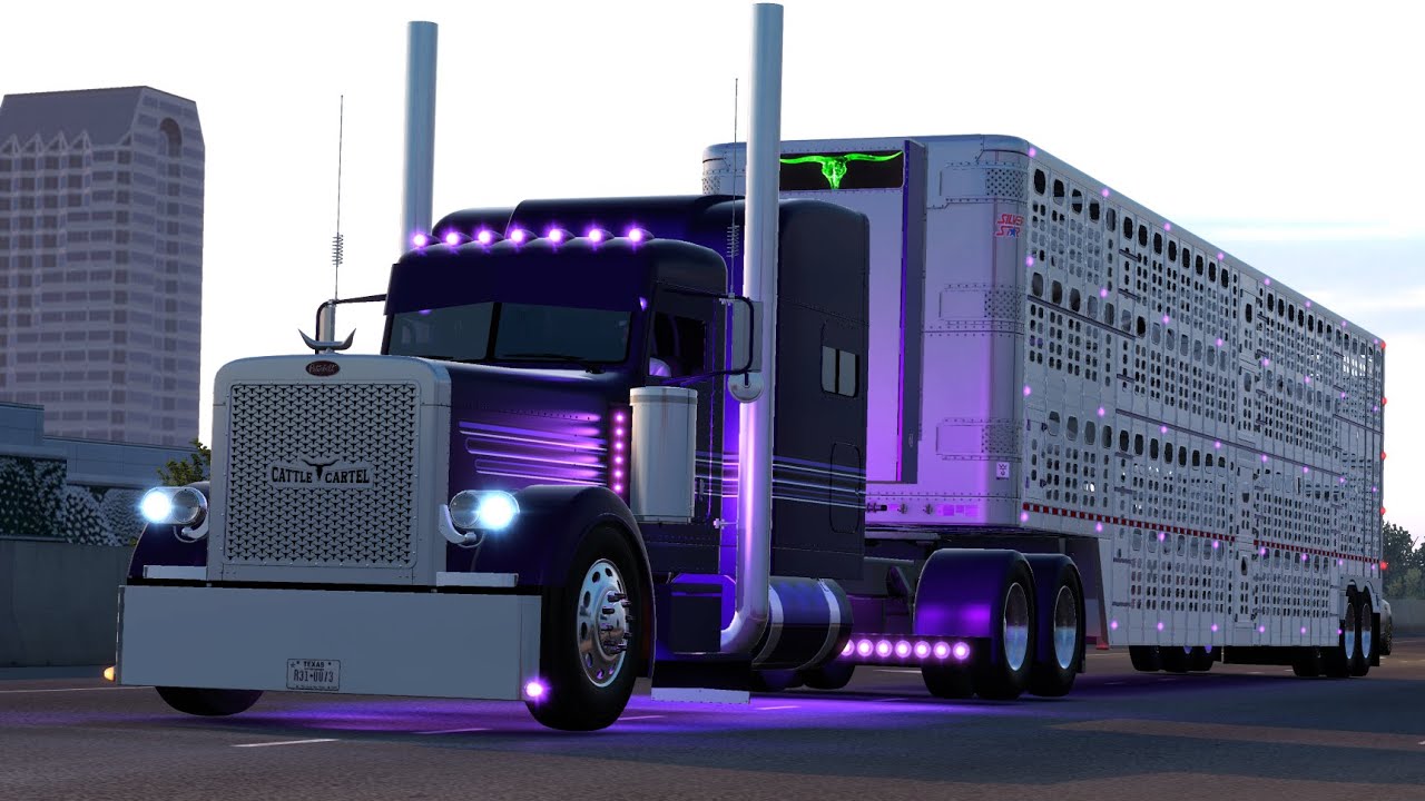 *Purple Storm*  Peterbilt 379 + N14 🔥  | 4k | American Truck Simulator | Realistic Driving