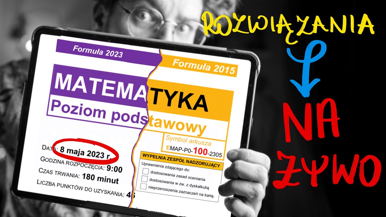 🔴LIVE: MATURA 2023 MATEMATYKA (FORMUŁA 2023 i 2015) - Rozwiązania i odpowiedzi