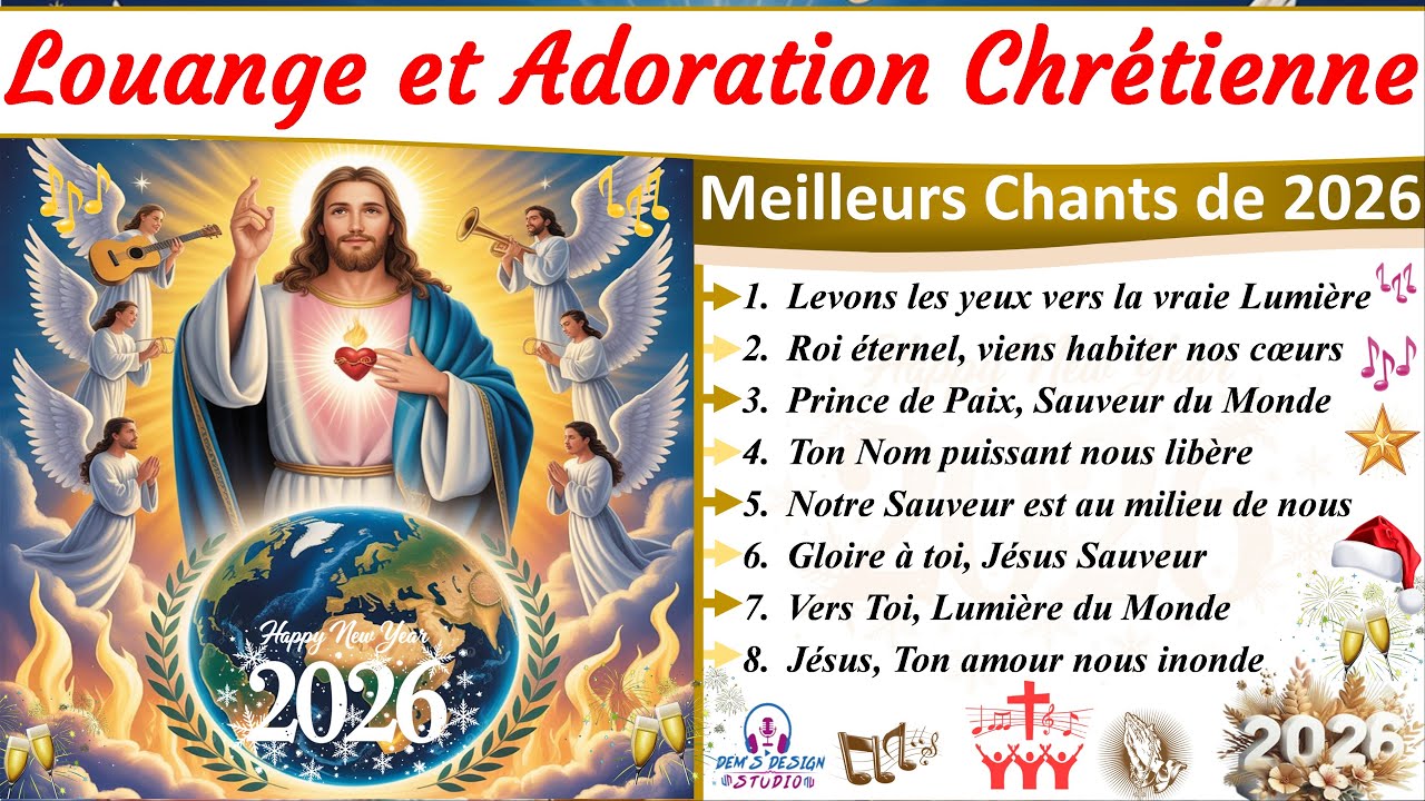✨🙏 Louanges Chrétiennes 2026 🎶 | Chants d’Adoration qui Touchent l’Âme 💫 et le Cœur ❤️ 🔥🎵