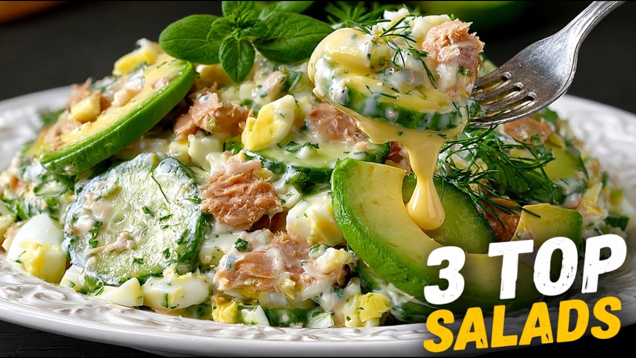 TOP 3 Salads &mdash; I Eat Them Every Day and Lost 10 kg! High-Protein