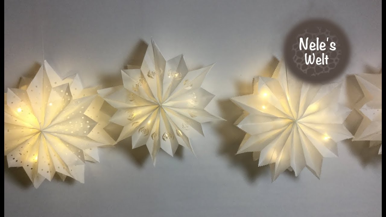 Stern aus Butterbrottüten, Leuchtstern, DIY by Nele