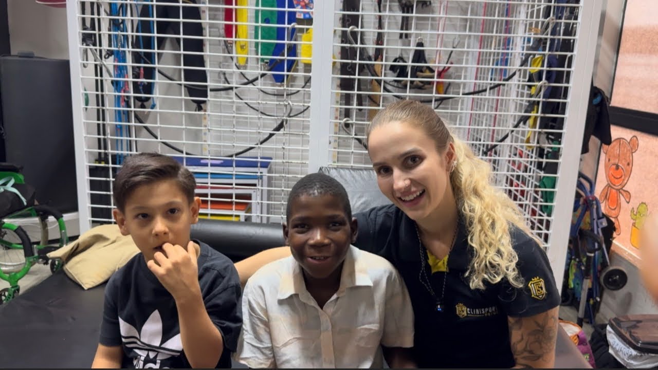 Nózio conhece novo amiguinho na fisioterapia e olha o que aconteceu 