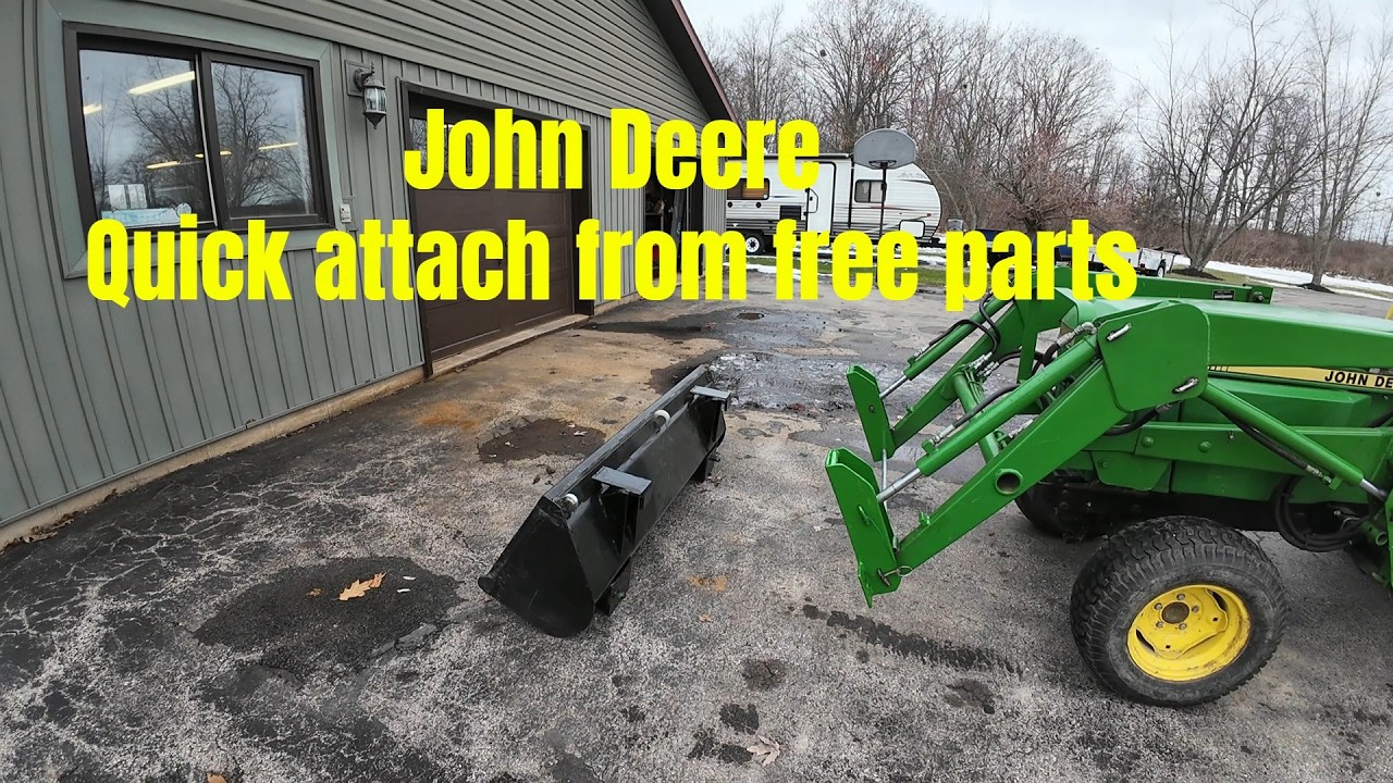 Сборка быстросъемного крепления John Deere из запасных частей.