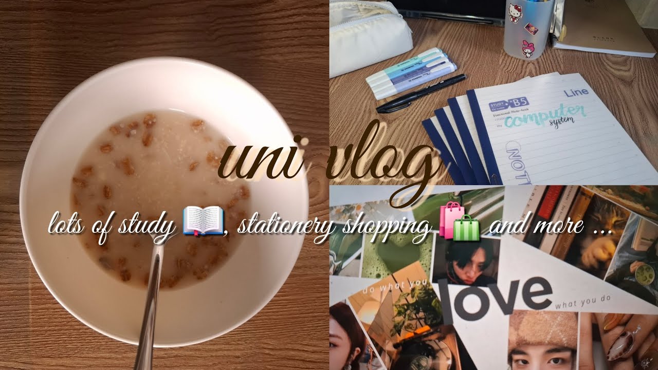 uni vlog | lot's of studying 📖, stationery shopping 🛍,  and more ....