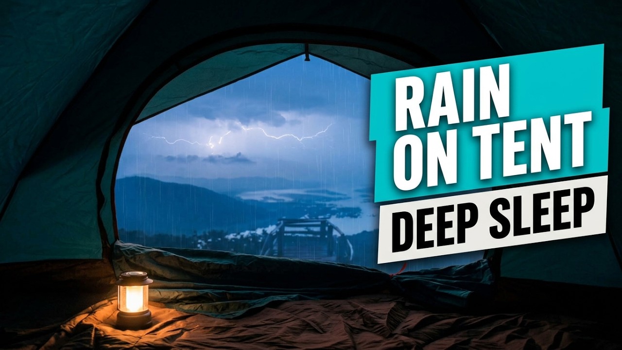 Rain & Thunder on a Tent ⛺🌩️ | Cozy Camping Storm Sounds for Sleep