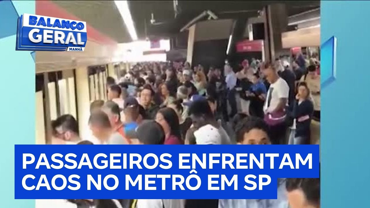 Passageiros têm manhã de caos com falha em linha do metrô de São Paulo