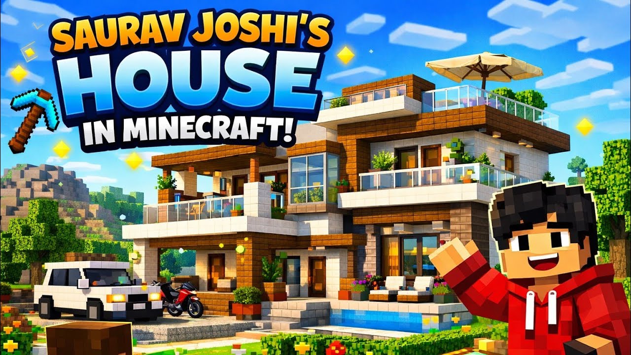 Making saurav joshi house in Minecraft #minecraft #viralvideo